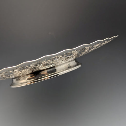 Early 20th Century British Antique Silver Plate Dish Diameter 27cm Mappin&Webb